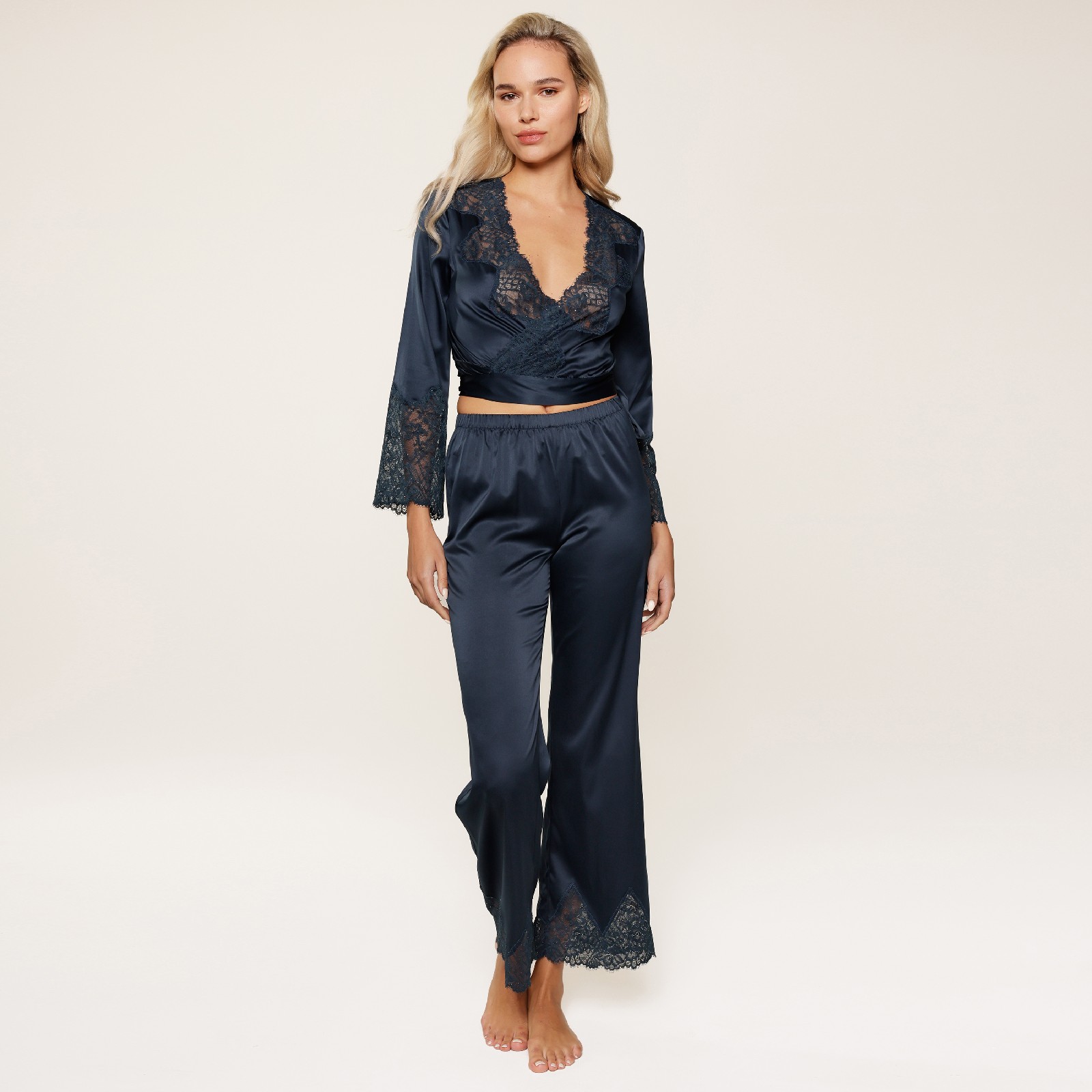 8003SET Satin Pyjama set - LingaDore